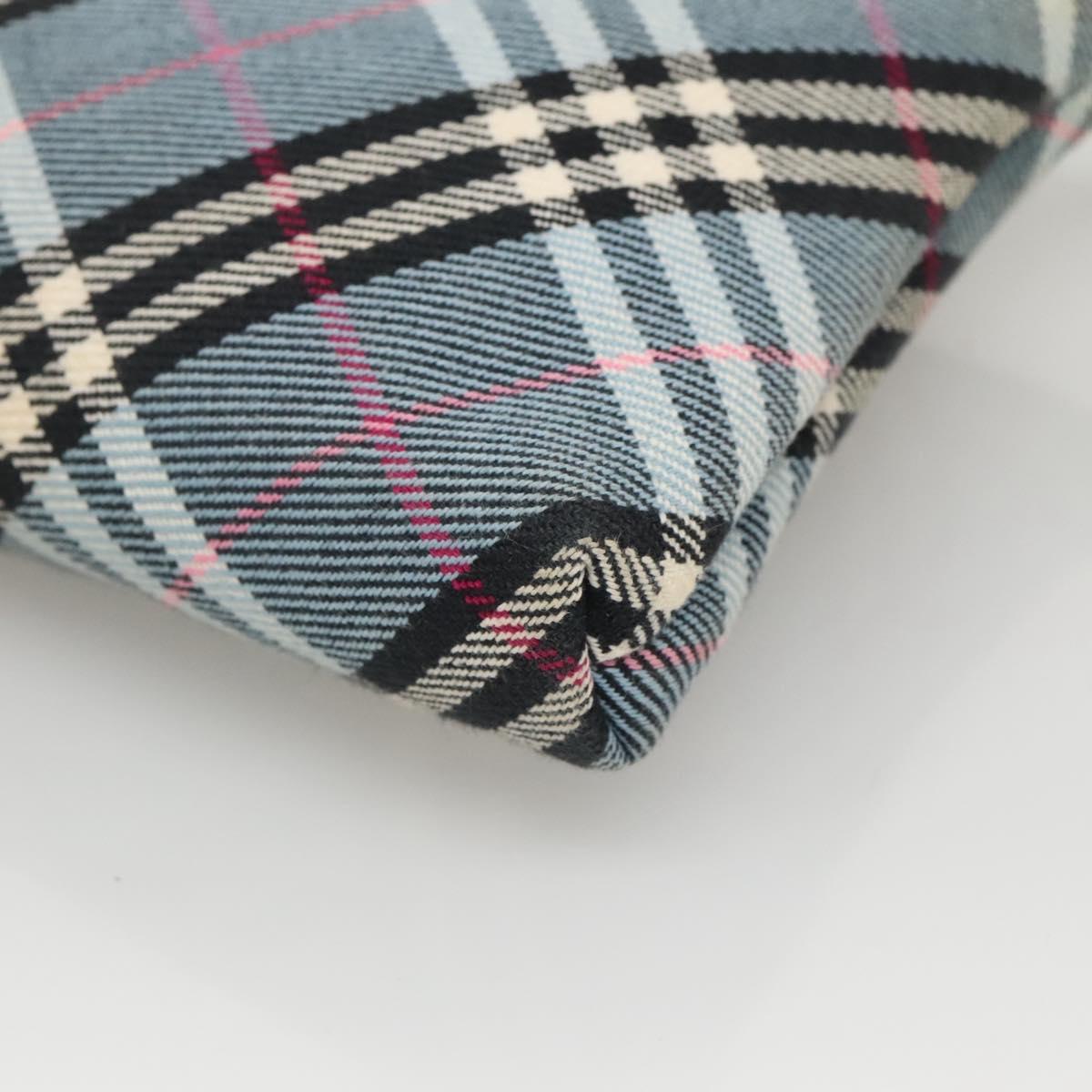 BURBERRY Nova Check Blue Label Shoulder Bag Canvas 2way Blue Auth 117772