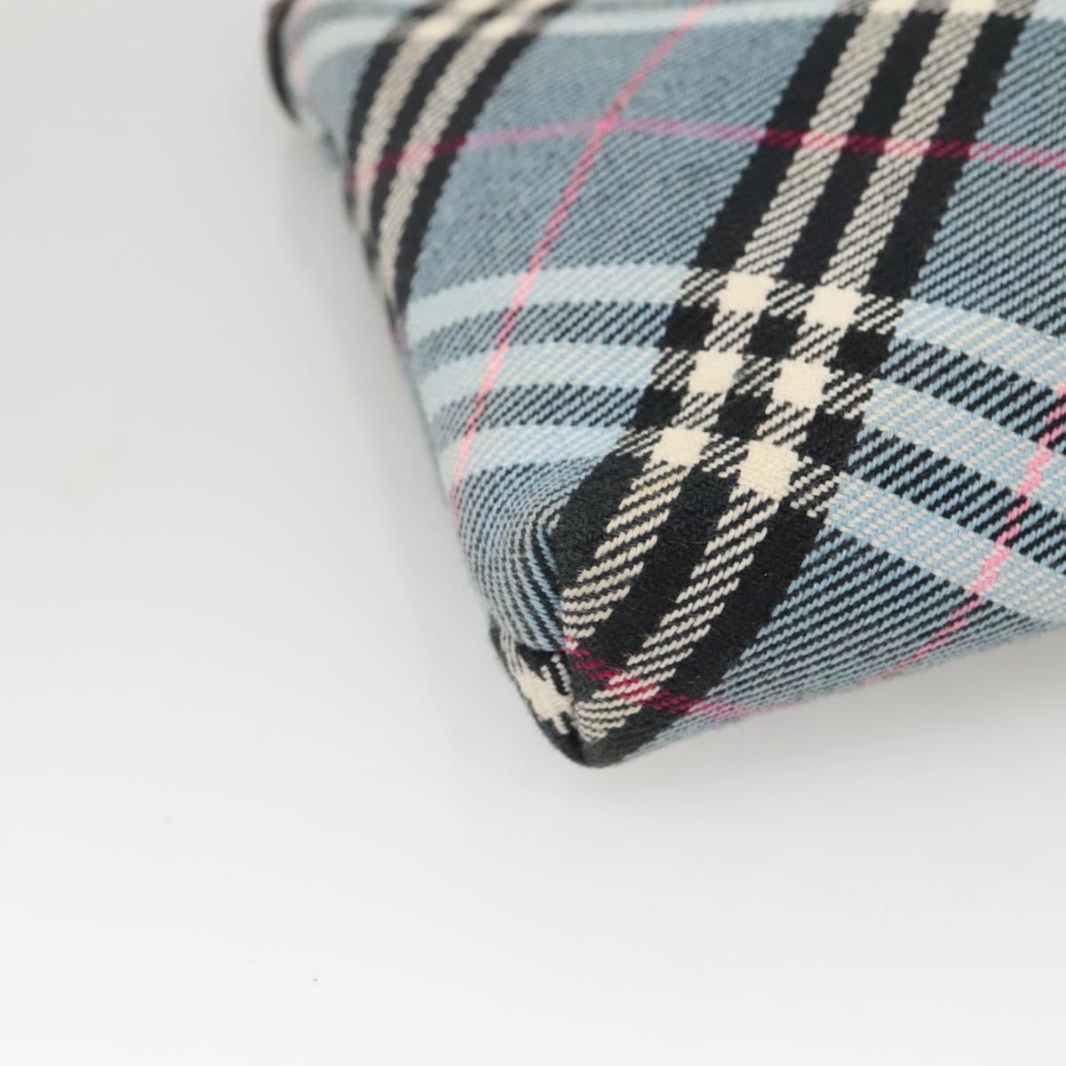 BURBERRY Nova Check Blue Label Shoulder Bag Canvas 2way Blue Auth 117772