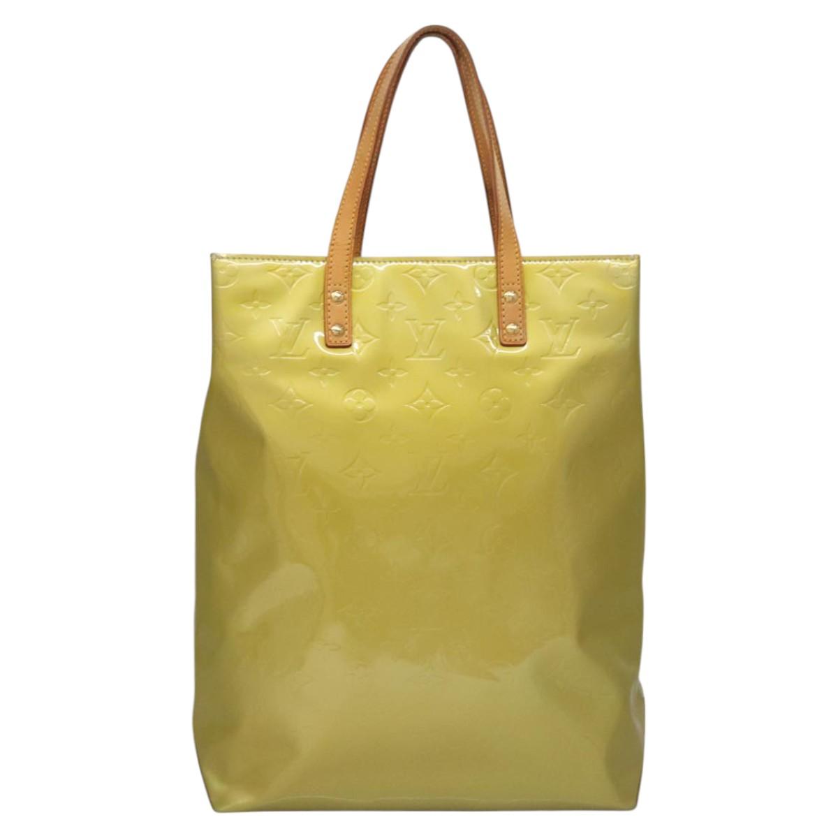 LOUIS VUITTON Monogram Vernis Reade MM Hand Bag Gris M91142 LV Auth 117778