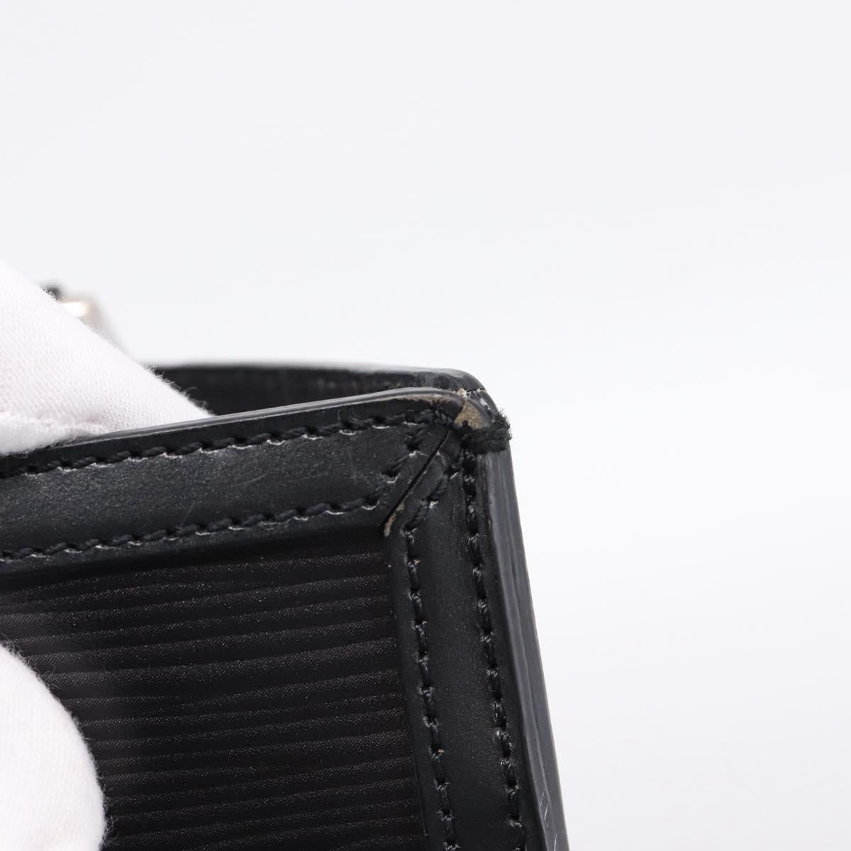 LOUIS VUITTON Epi Stretch Silver Fizz Hand Bag Black M54622 LV Auth 117803