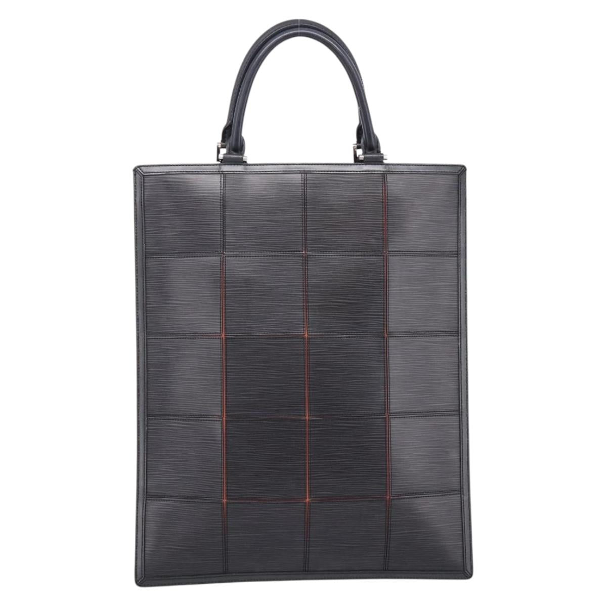 LOUIS VUITTON Epi Stretch Silver Fizz Hand Bag Black M54622 LV Auth 117803