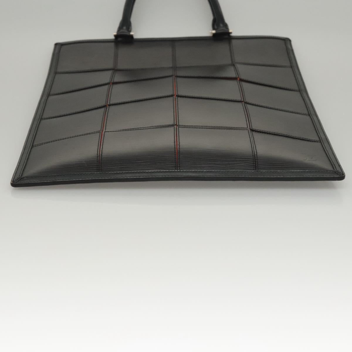LOUIS VUITTON Epi Stretch Silver Fizz Hand Bag Black M54622 LV Auth 117803