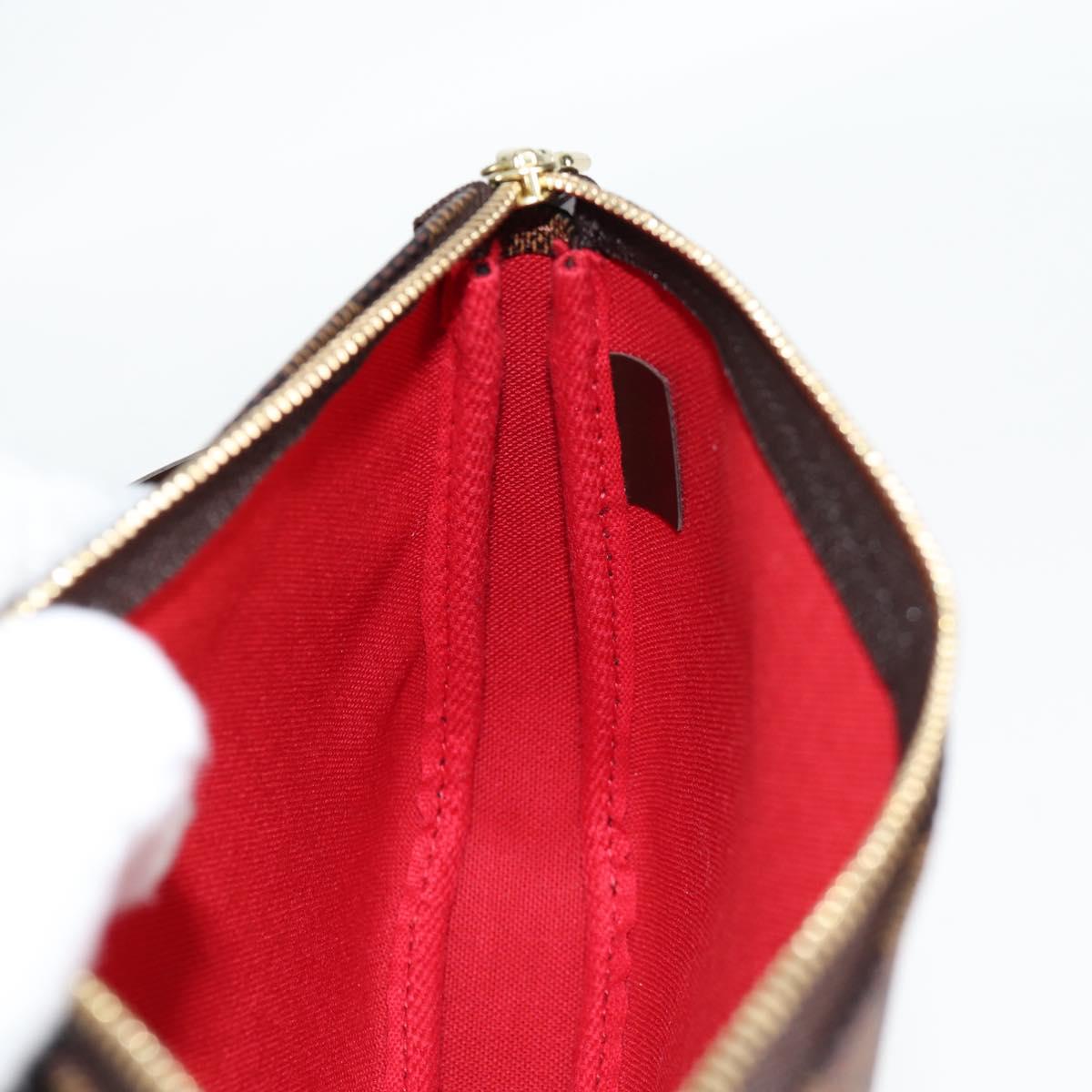 LOUIS VUITTON Damier Ebene Pochette Accessoires Pouch N41206 LV Auth 117812M