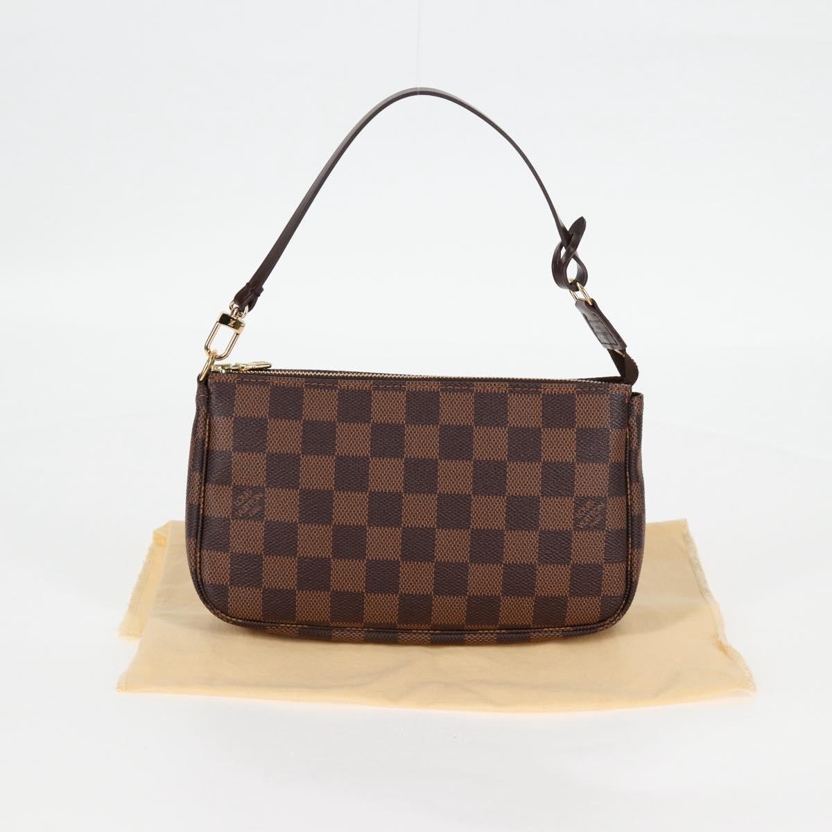 LOUIS VUITTON Damier Ebene Pochette Accessoires Pouch N41206 LV Auth 117812M