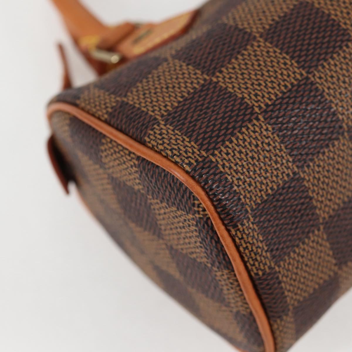 LOUIS VUITTON Damier Ebene Mini Speedy Hand Bag SPO N41536 LV Auth 117814SM