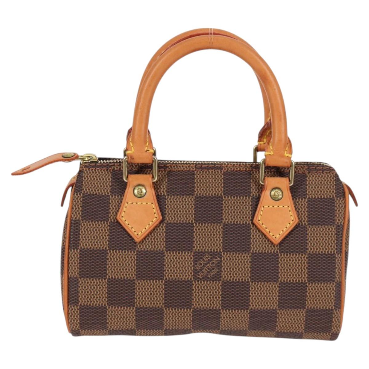 LOUIS VUITTON Damier Ebene Mini Speedy Hand Bag SPO N41536 LV Auth 117814SM