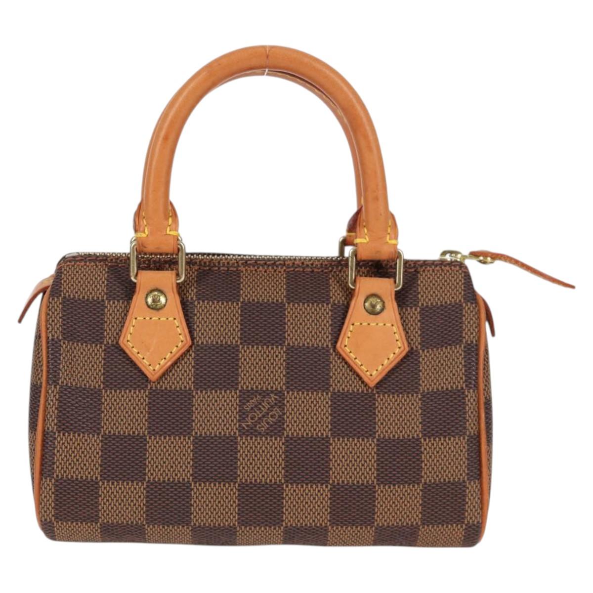 LOUIS VUITTON Damier Ebene Mini Speedy Hand Bag SPO N41536 LV Auth 117814SM