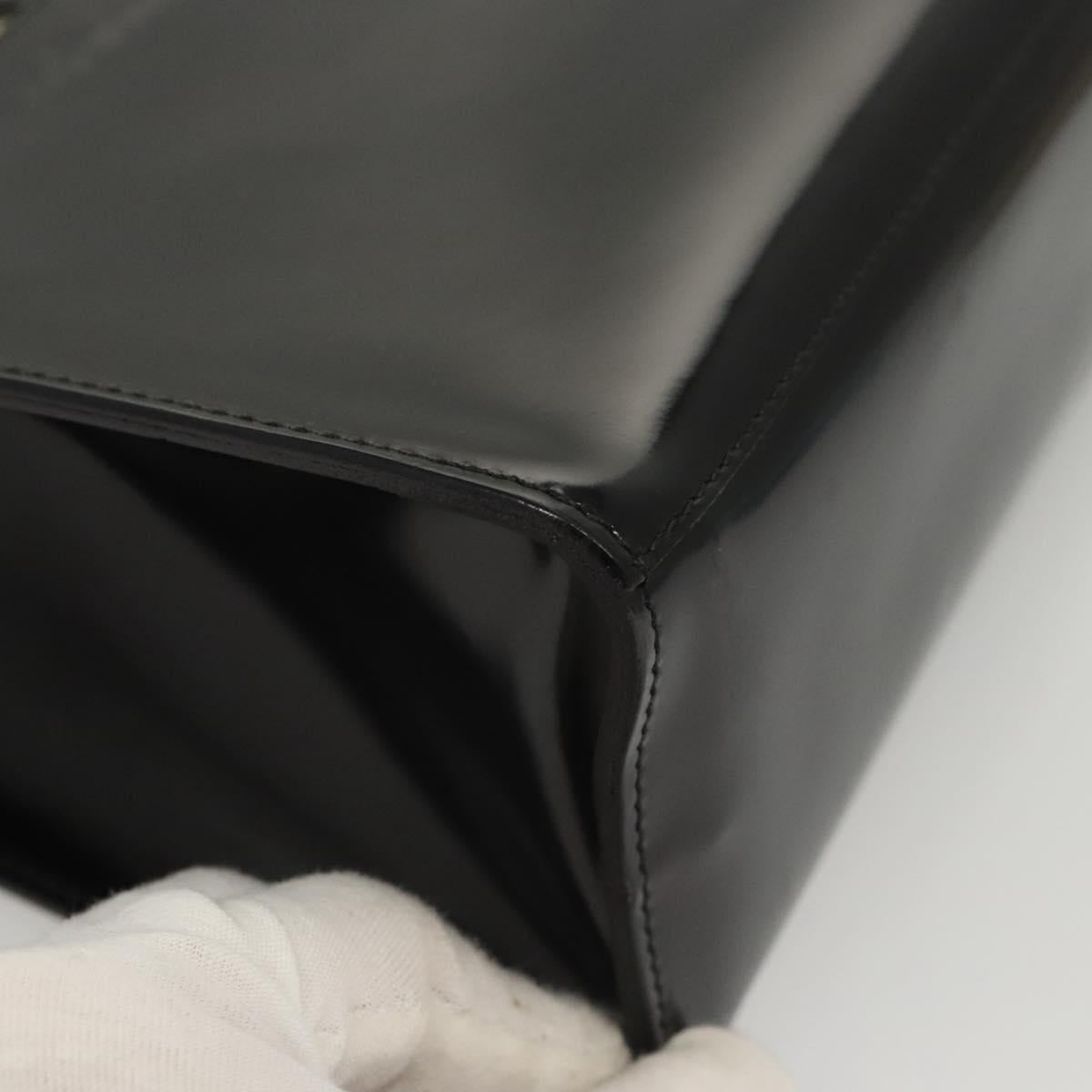 Salvatore Ferragamo Hand Bag Patent leather Black Auth 117886