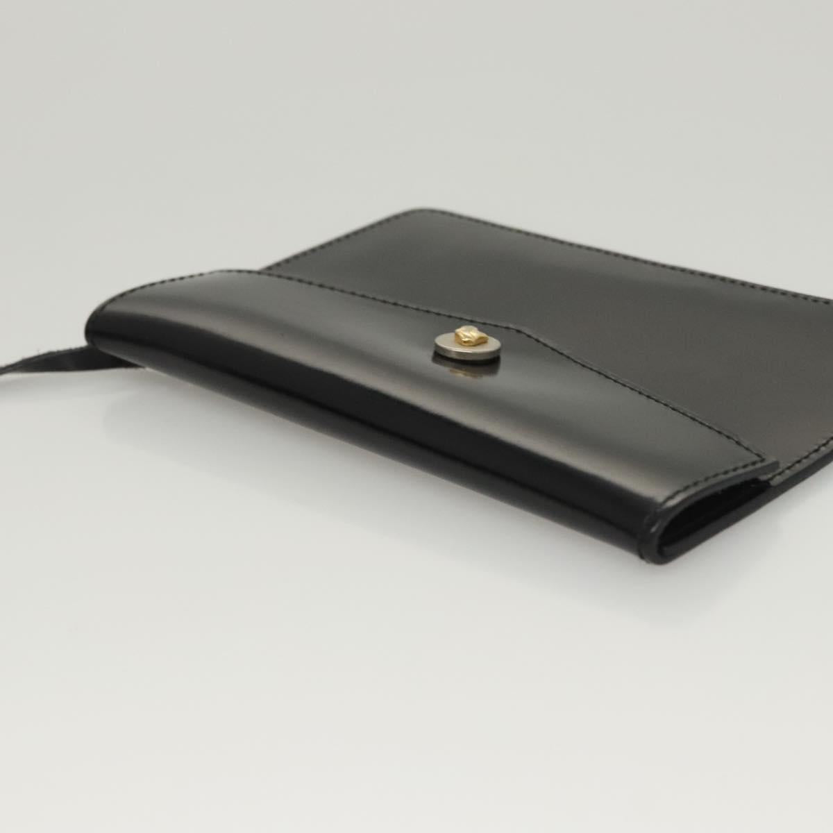 Salvatore Ferragamo Hand Bag Patent leather Black Auth 117886