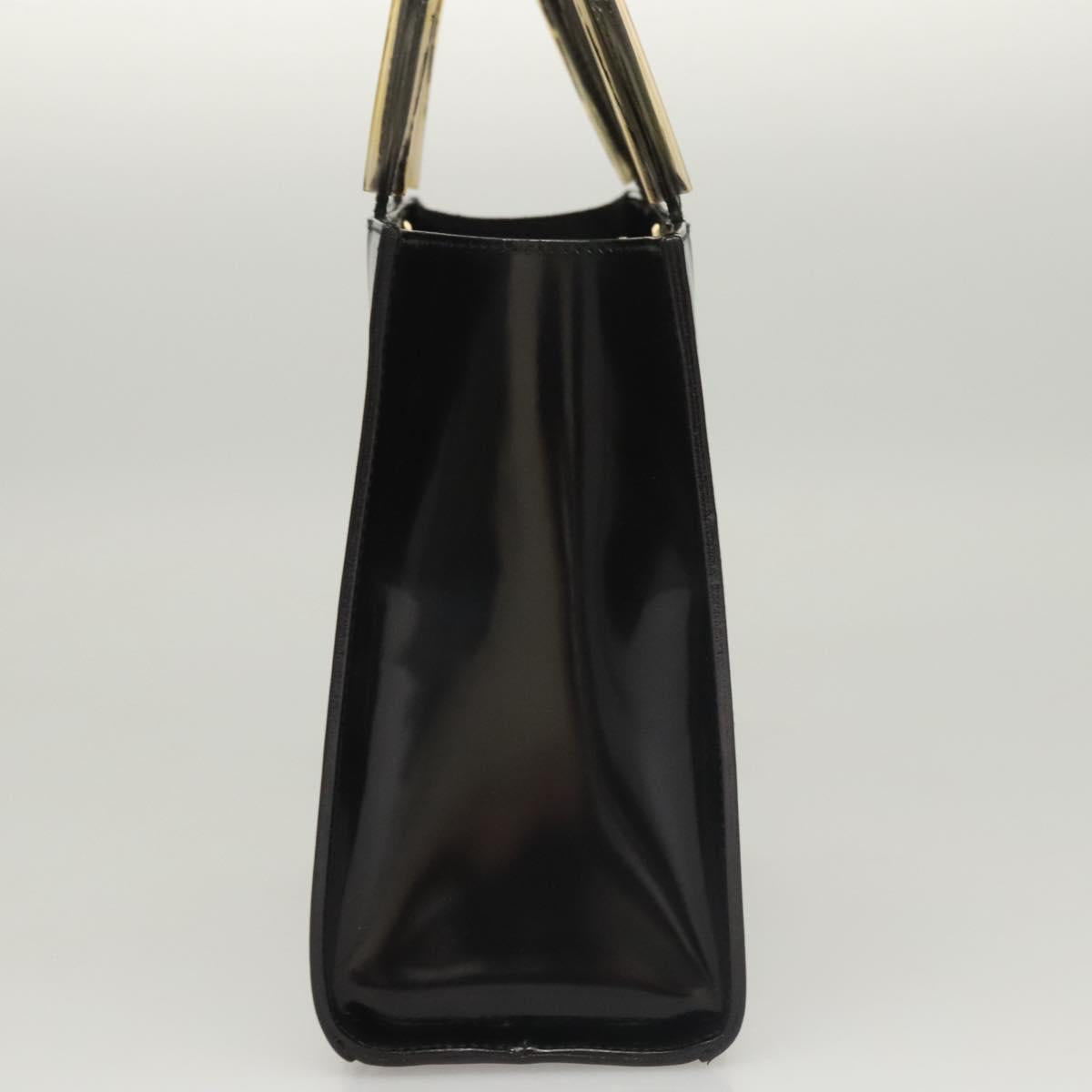 Salvatore Ferragamo Hand Bag Patent leather Black Auth 117886