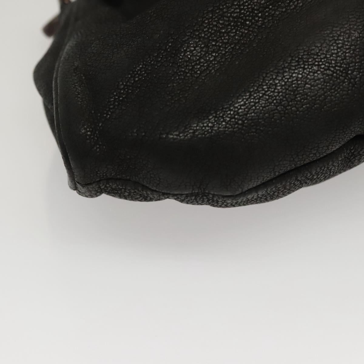 PRADA Shoulder Bag Leather Black Auth 117887