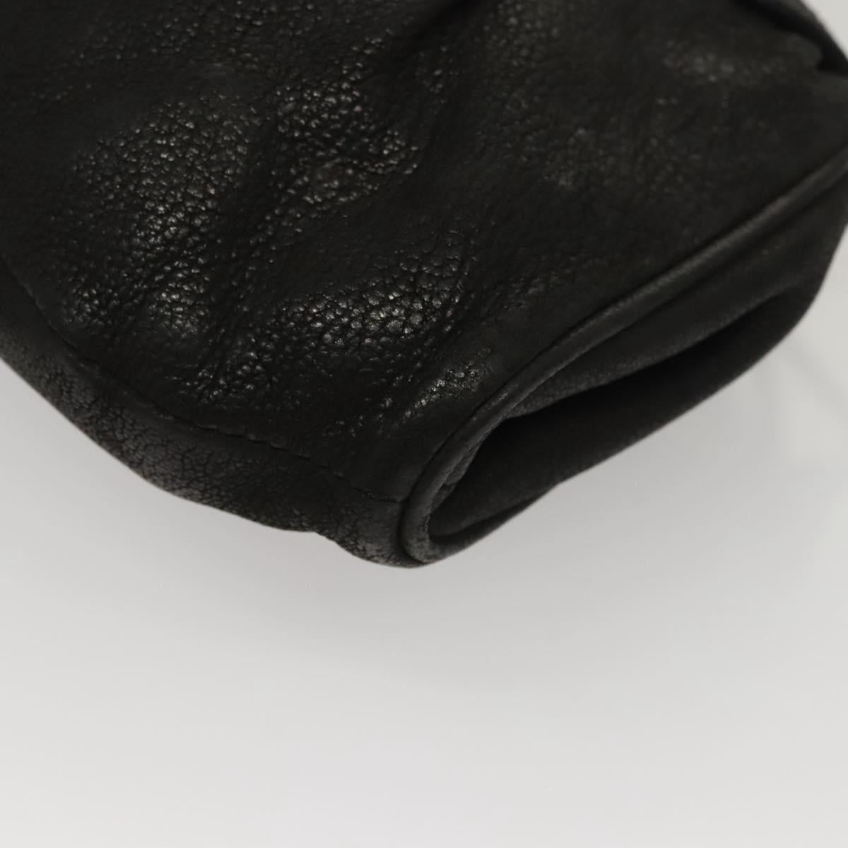 PRADA Shoulder Bag Leather Black Auth 117887