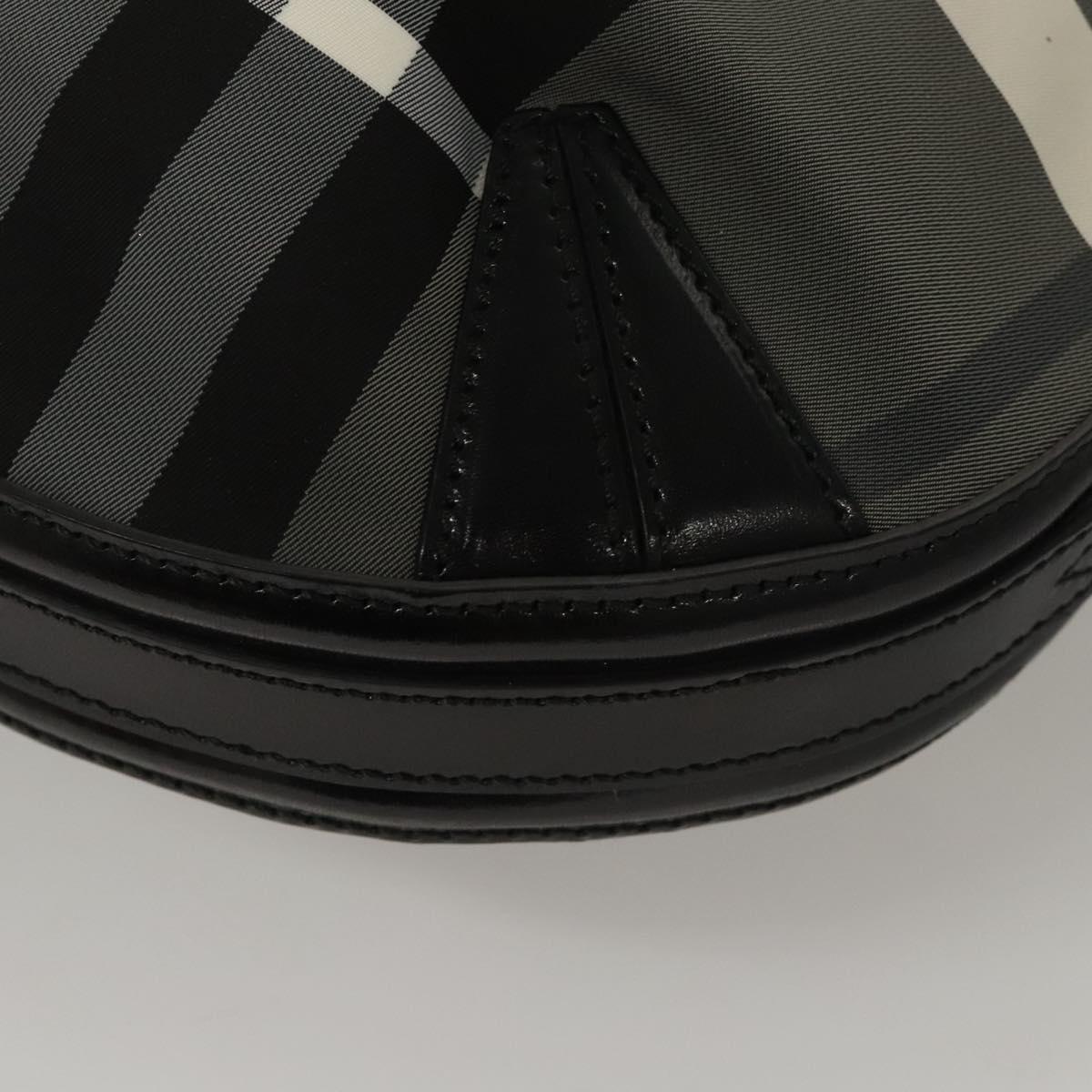 BURBERRY Nova Check Shoulder Bag Nylon Black Gold Auth 117888