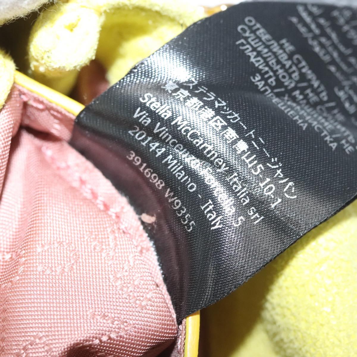 Stella MacCartney Chain Falabella Shoulder Bag Suede Yellow Gold Auth 117893