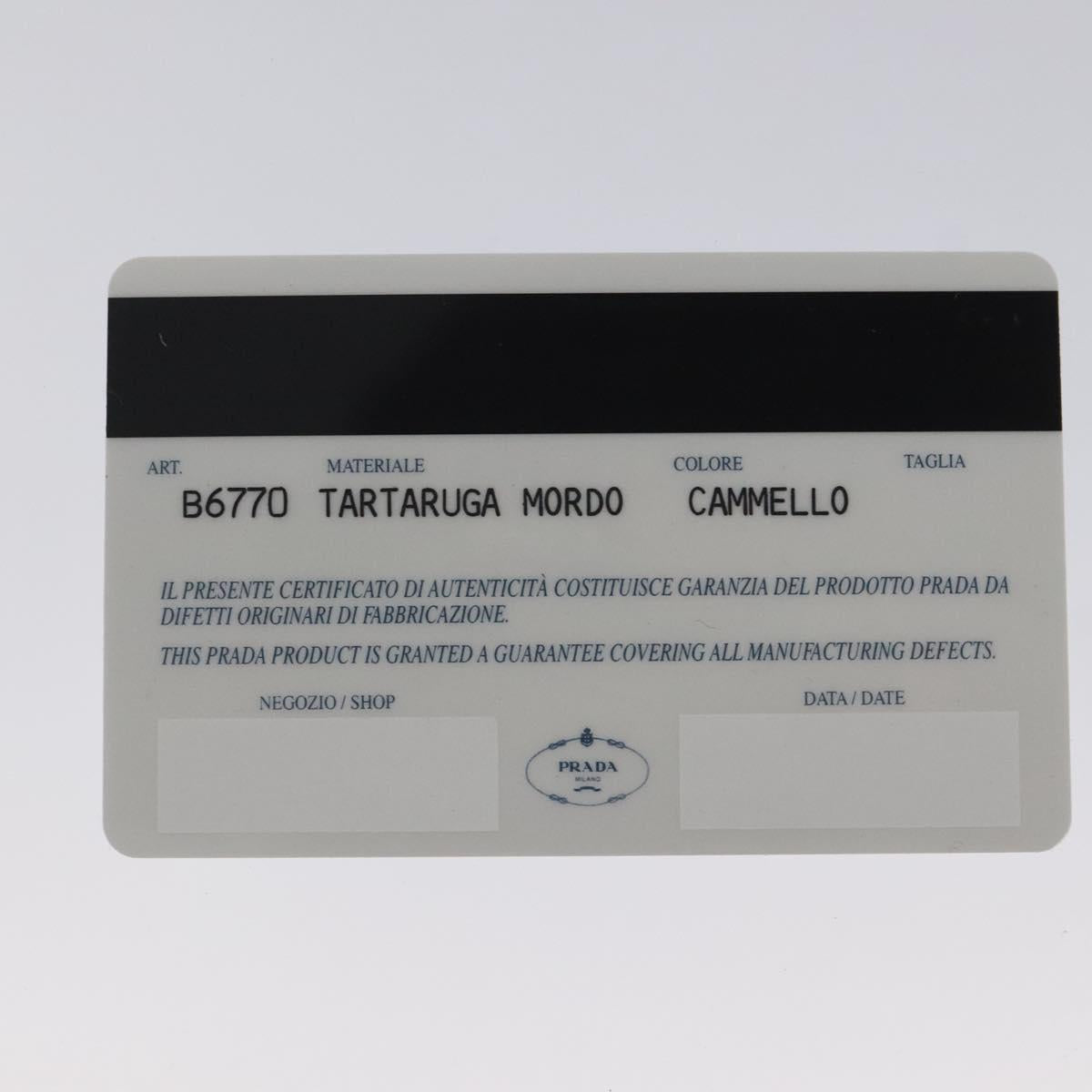 PRADA Shoulder Bag Leather Gold Auth 117899