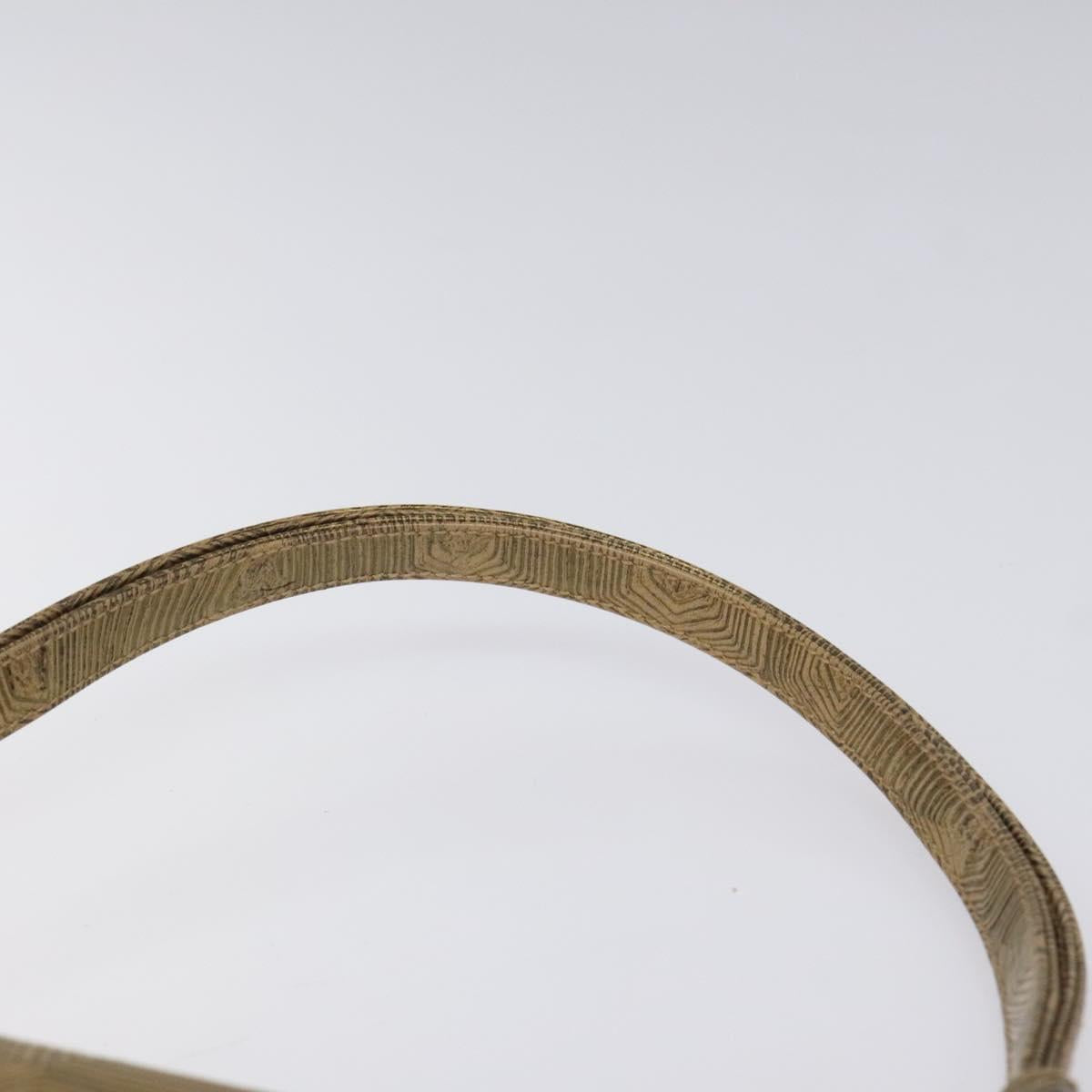 PRADA Shoulder Bag Leather Gold Auth 117899