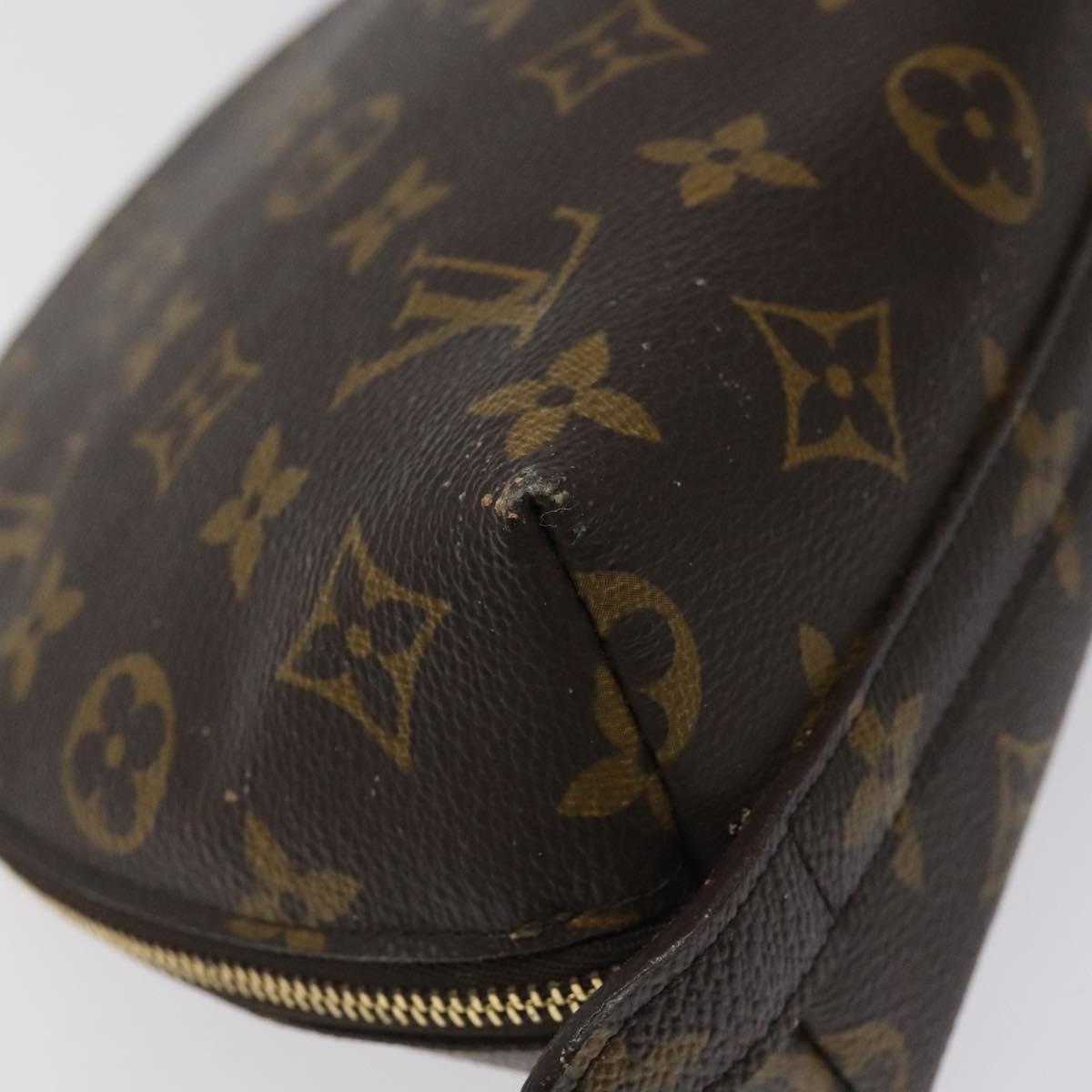 LOUIS VUITTON Monogram Trousse Demi Ronde Cosmetic Pouch M47520 LV Auth 117909