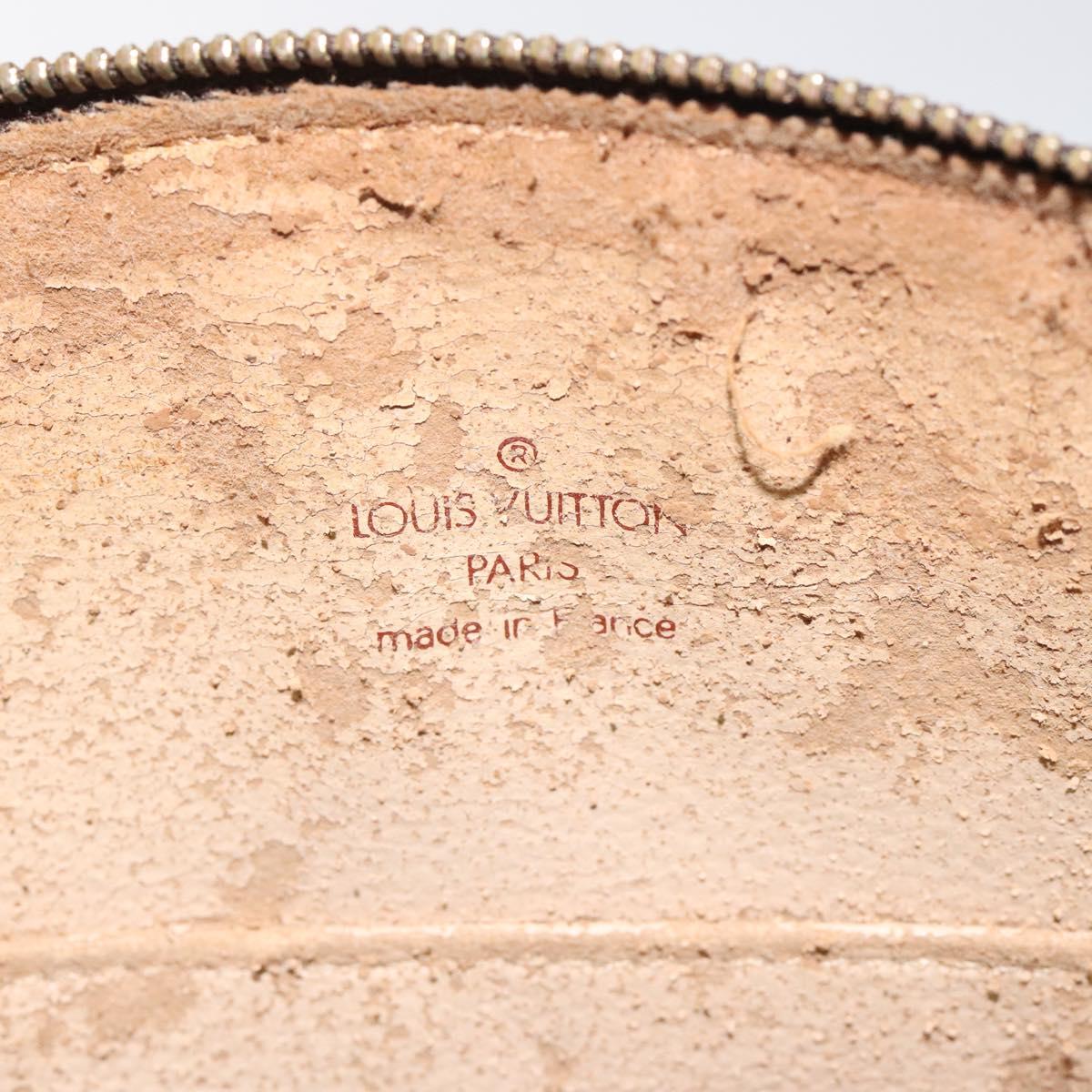 LOUIS VUITTON Monogram Trousse Demi Ronde Cosmetic Pouch M47520 LV Auth 117909