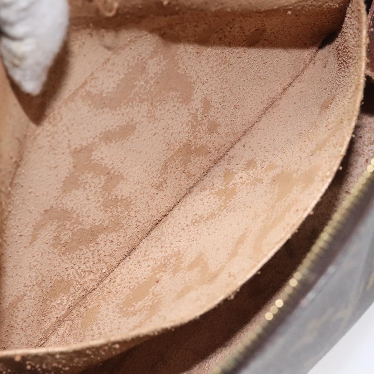 LOUIS VUITTON Monogram Trousse Demi Ronde Cosmetic Pouch M47520 LV Auth 117909