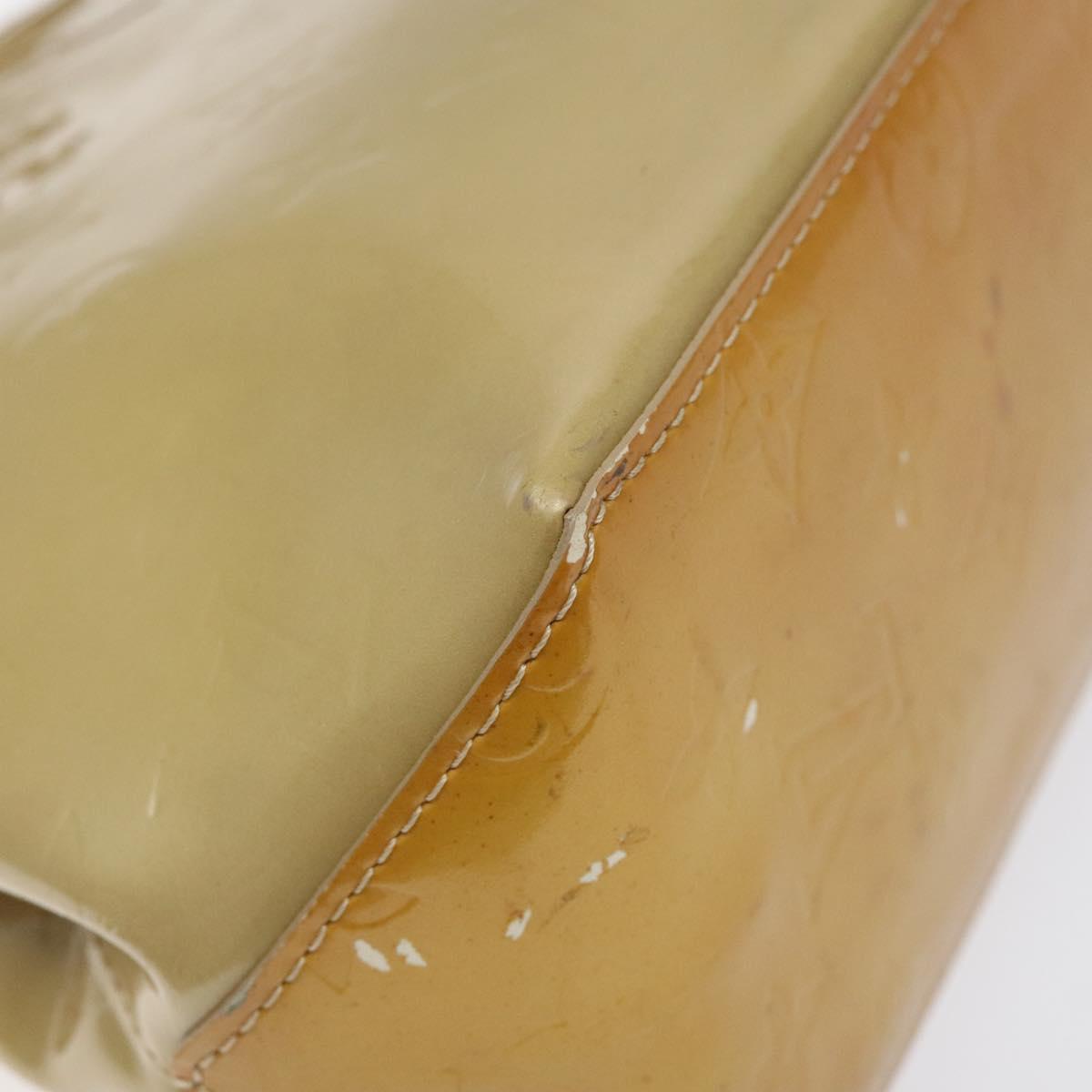 LOUIS VUITTON Monogram Vernis Reade PM Hand Bag Beige M91334 LV Auth 117918