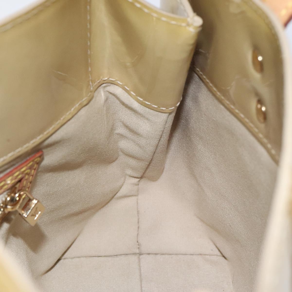 LOUIS VUITTON Monogram Vernis Reade PM Hand Bag Beige M91334 LV Auth 117918