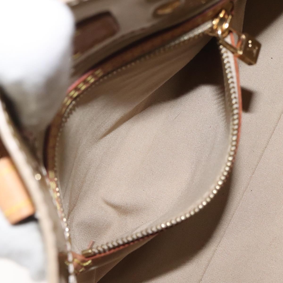 LOUIS VUITTON Monogram Vernis Reade PM Hand Bag Beige M91334 LV Auth 117918