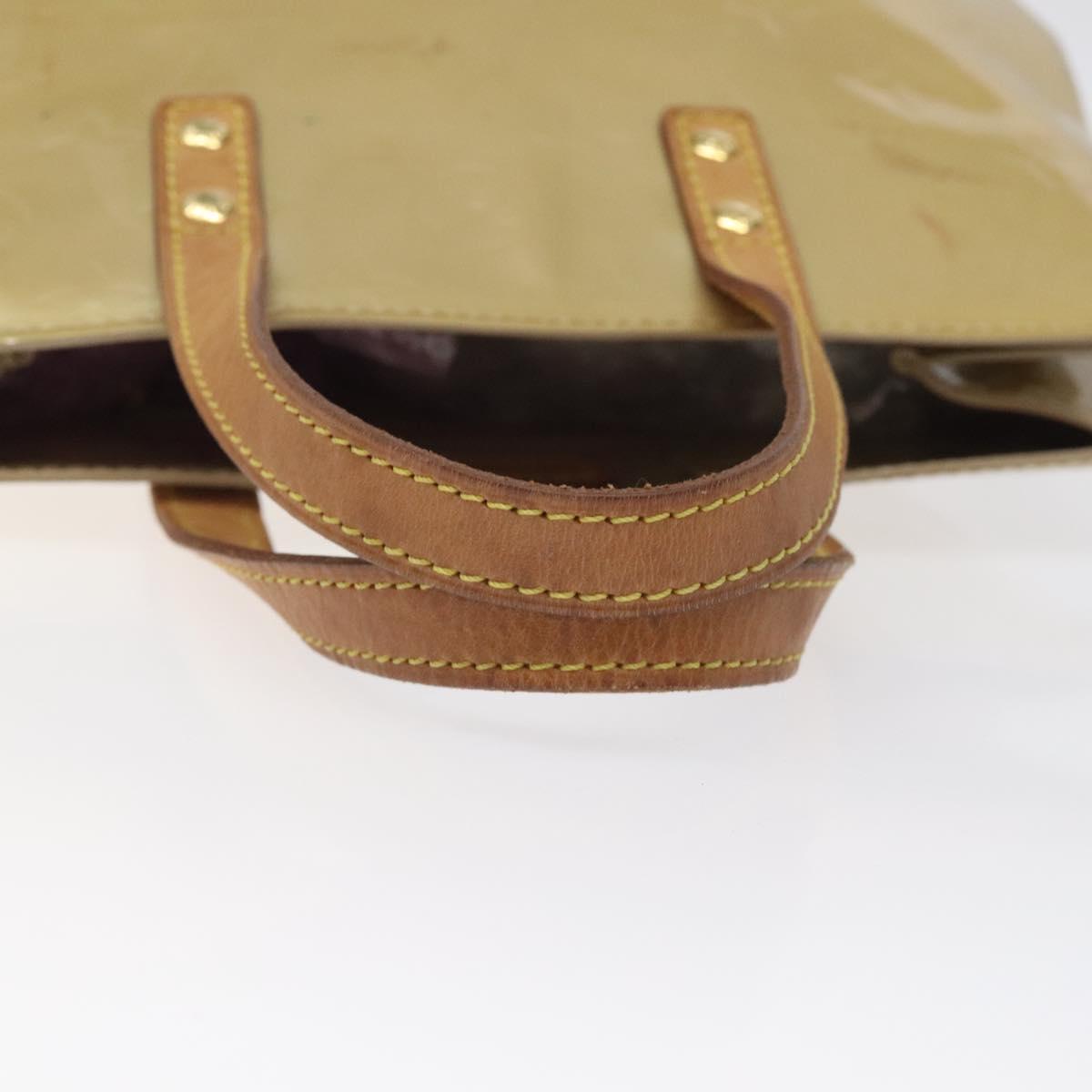LOUIS VUITTON Monogram Vernis Reade PM Hand Bag Beige M91334 LV Auth 117918