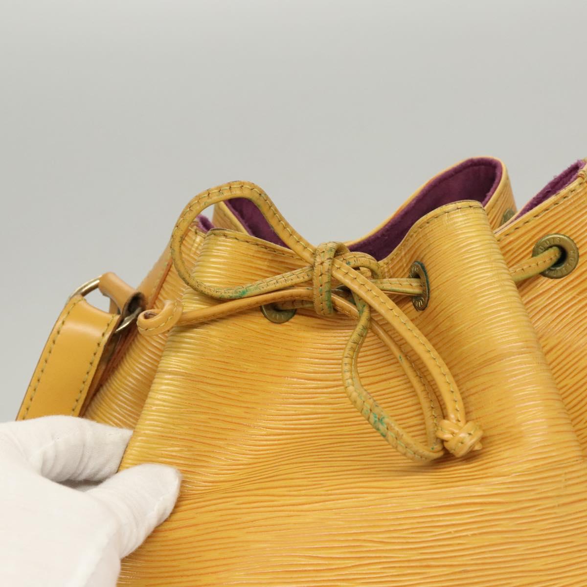 LOUIS VUITTON Epi Petit Noe Shoulder Bag Yellow M44109 LV Auth 117939