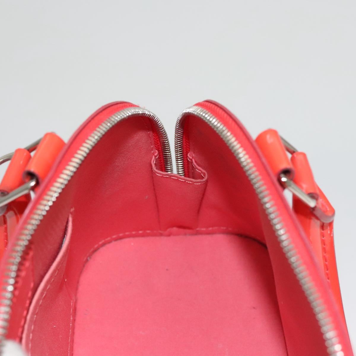 LOUIS VUITTON Vernis Rayure Alma BB Hand Bag 2way Rose rich LV Auth 117988