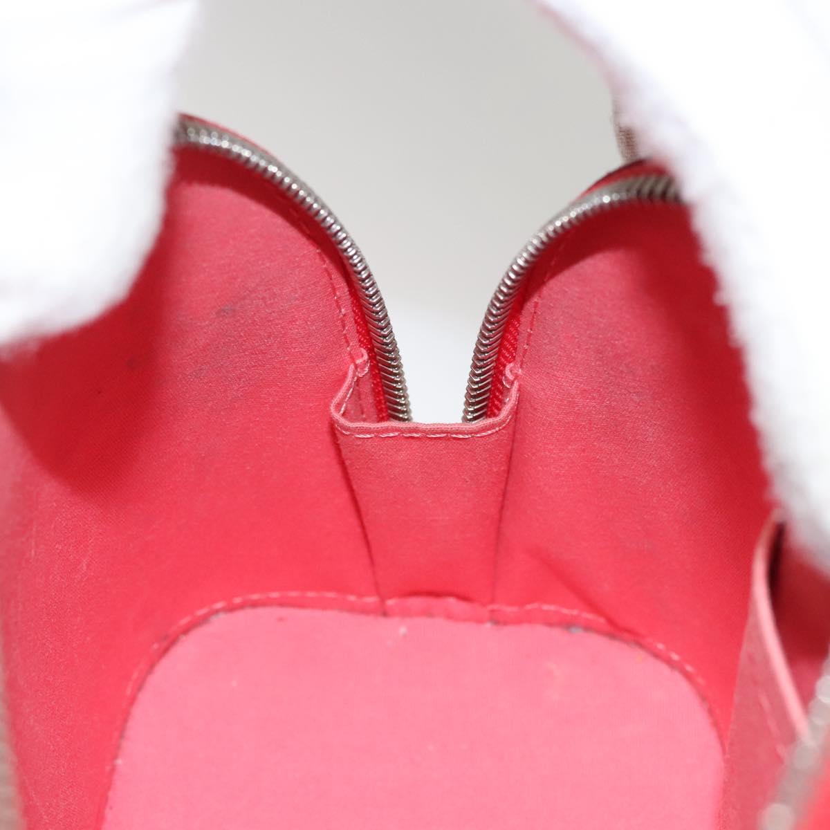 LOUIS VUITTON Vernis Rayure Alma BB Hand Bag 2way Rose rich LV Auth 117988