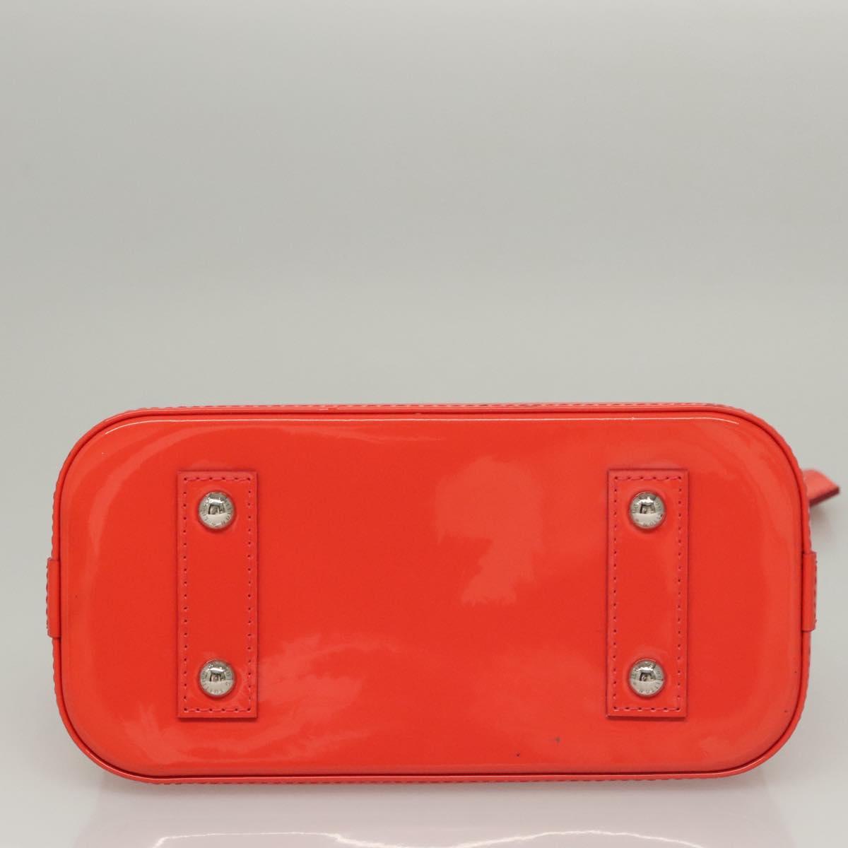 LOUIS VUITTON Vernis Rayure Alma BB Hand Bag 2way Rose rich LV Auth 117988