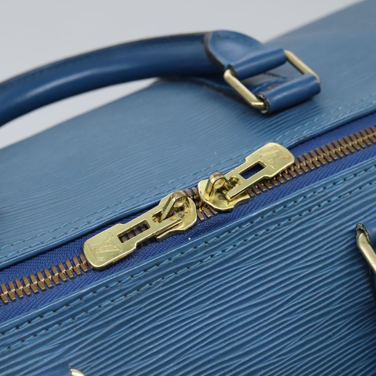 LOUIS VUITTON Epi Keepall 55 Boston Bag Toledo Blue M42955 LV Auth 118023