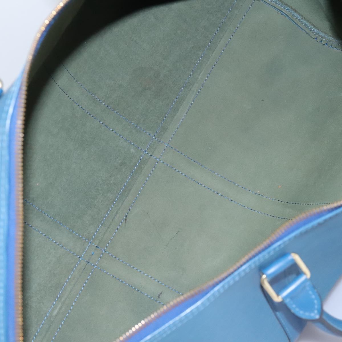 LOUIS VUITTON Epi Keepall 55 Boston Bag Toledo Blue M42955 LV Auth 118023