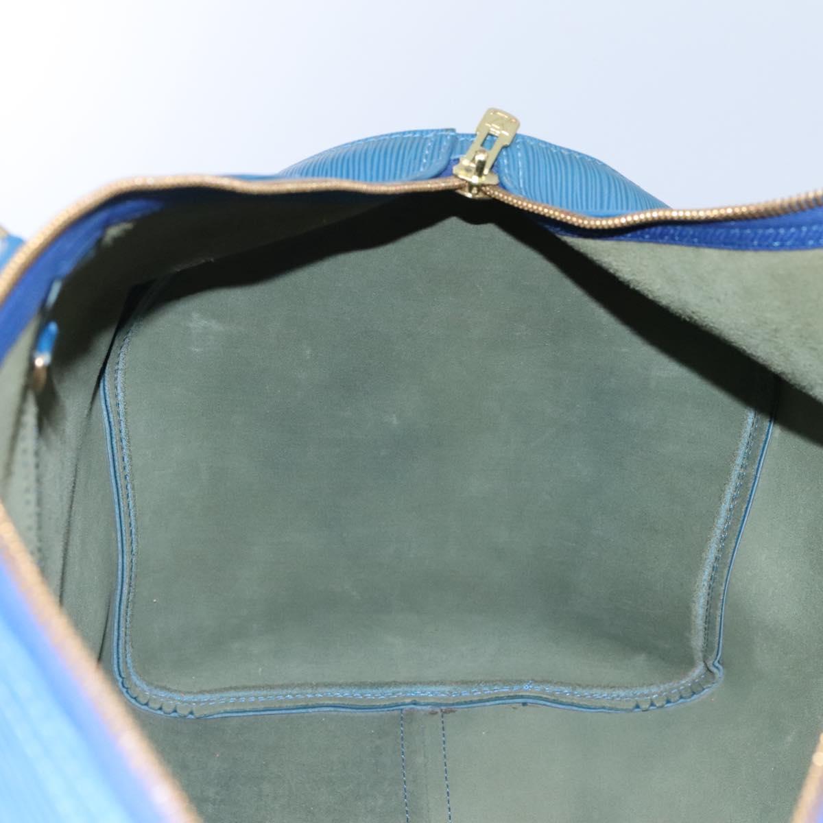LOUIS VUITTON Epi Keepall 55 Boston Bag Toledo Blue M42955 LV Auth 118023