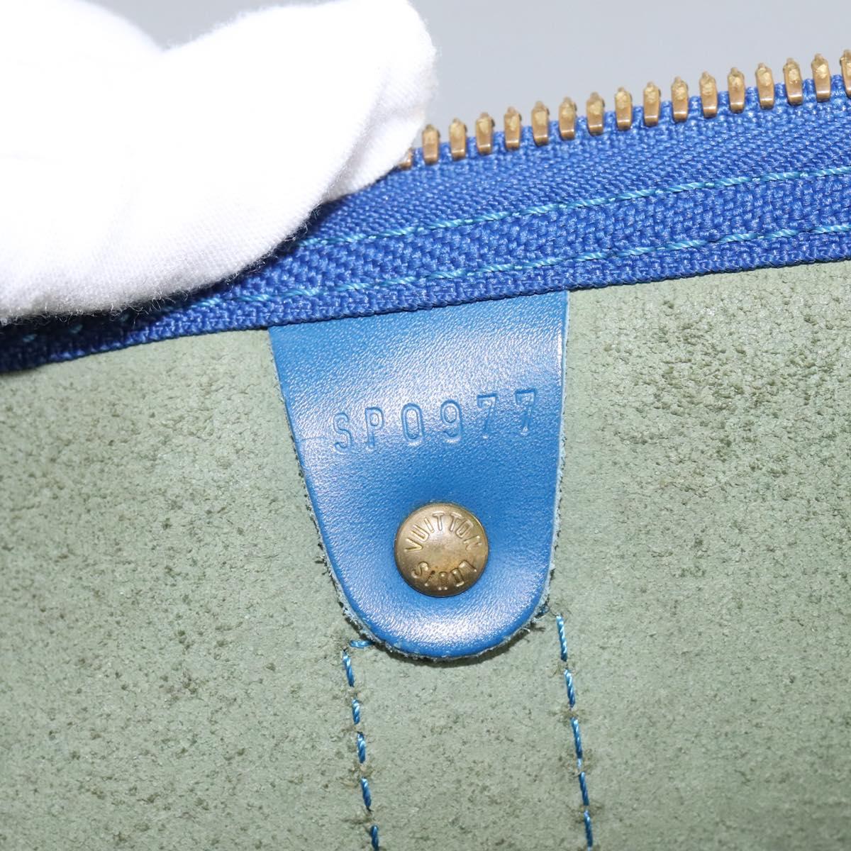 LOUIS VUITTON Epi Keepall 55 Boston Bag Toledo Blue M42955 LV Auth 118023