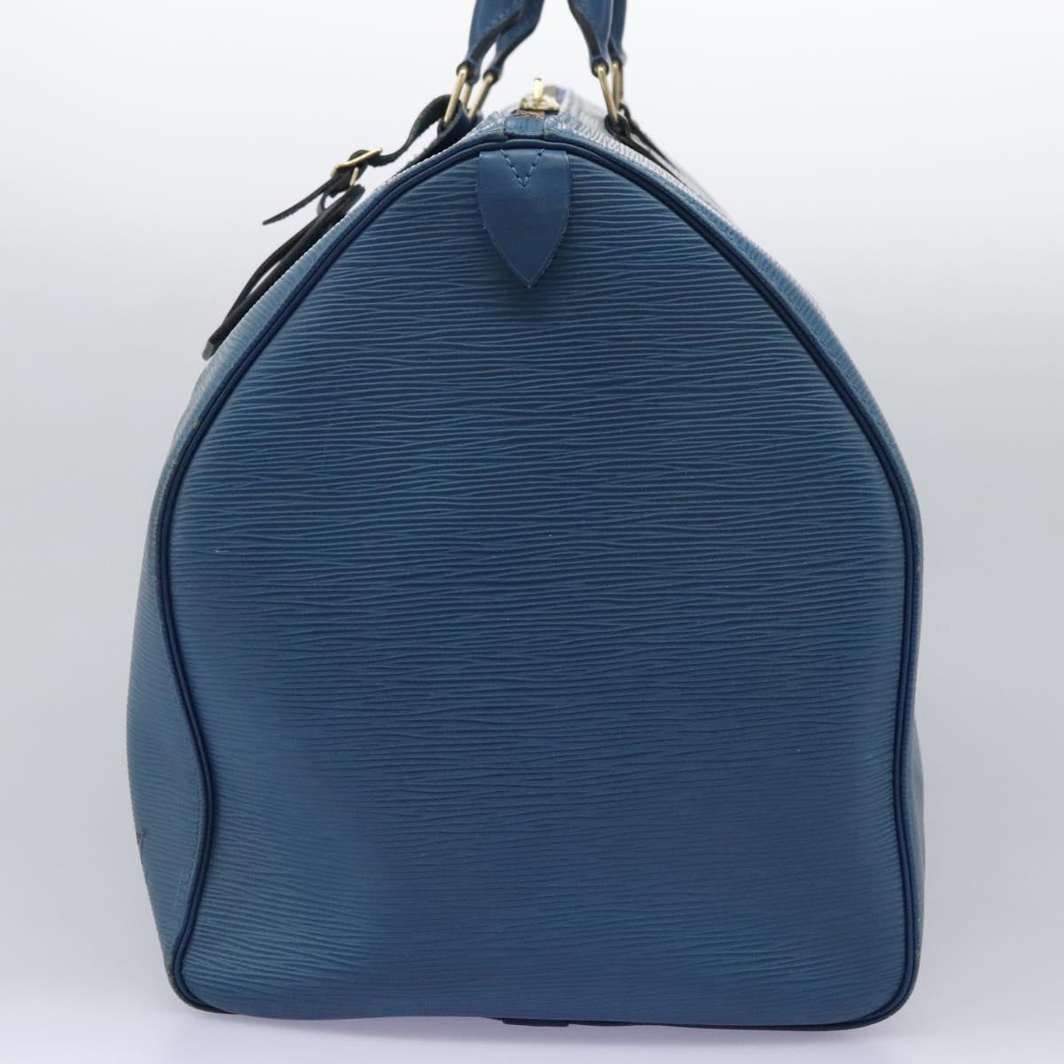 LOUIS VUITTON Epi Keepall 55 Boston Bag Toledo Blue M42955 LV Auth 118023
