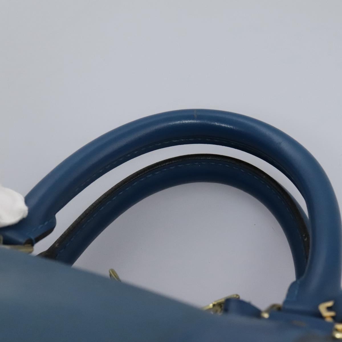 LOUIS VUITTON Epi Keepall 55 Boston Bag Toledo Blue M42955 LV Auth 118023