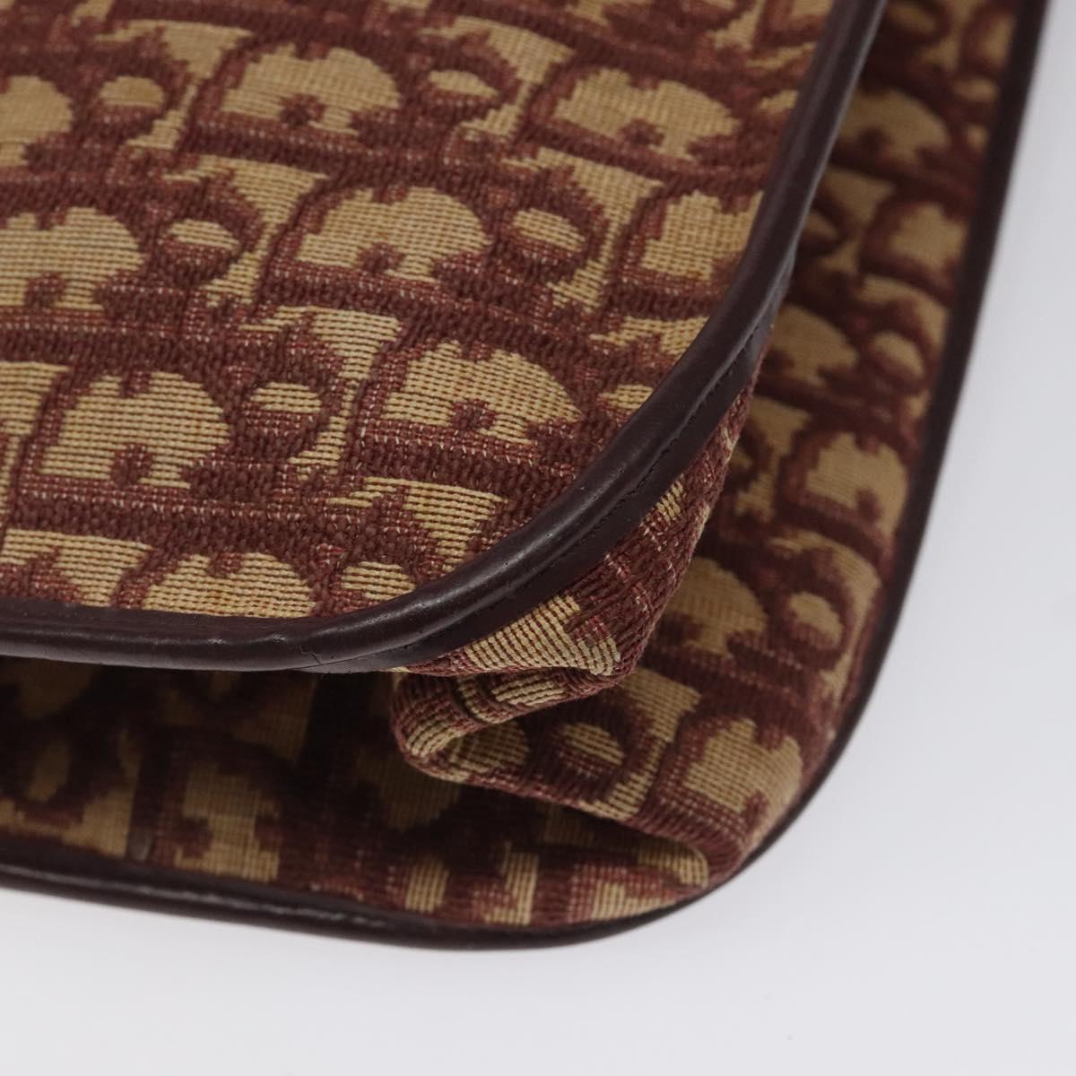 Christian Dior Trotter Canvas Hand Bag Red Auth 118028