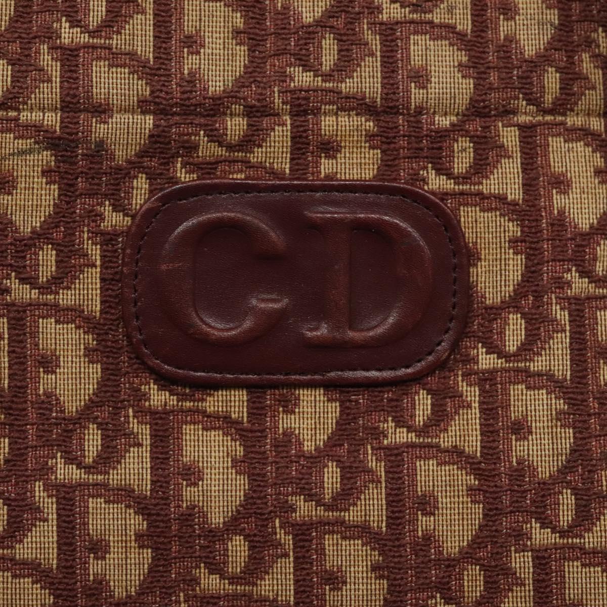 Christian Dior Trotter Canvas Hand Bag Red Auth 118028