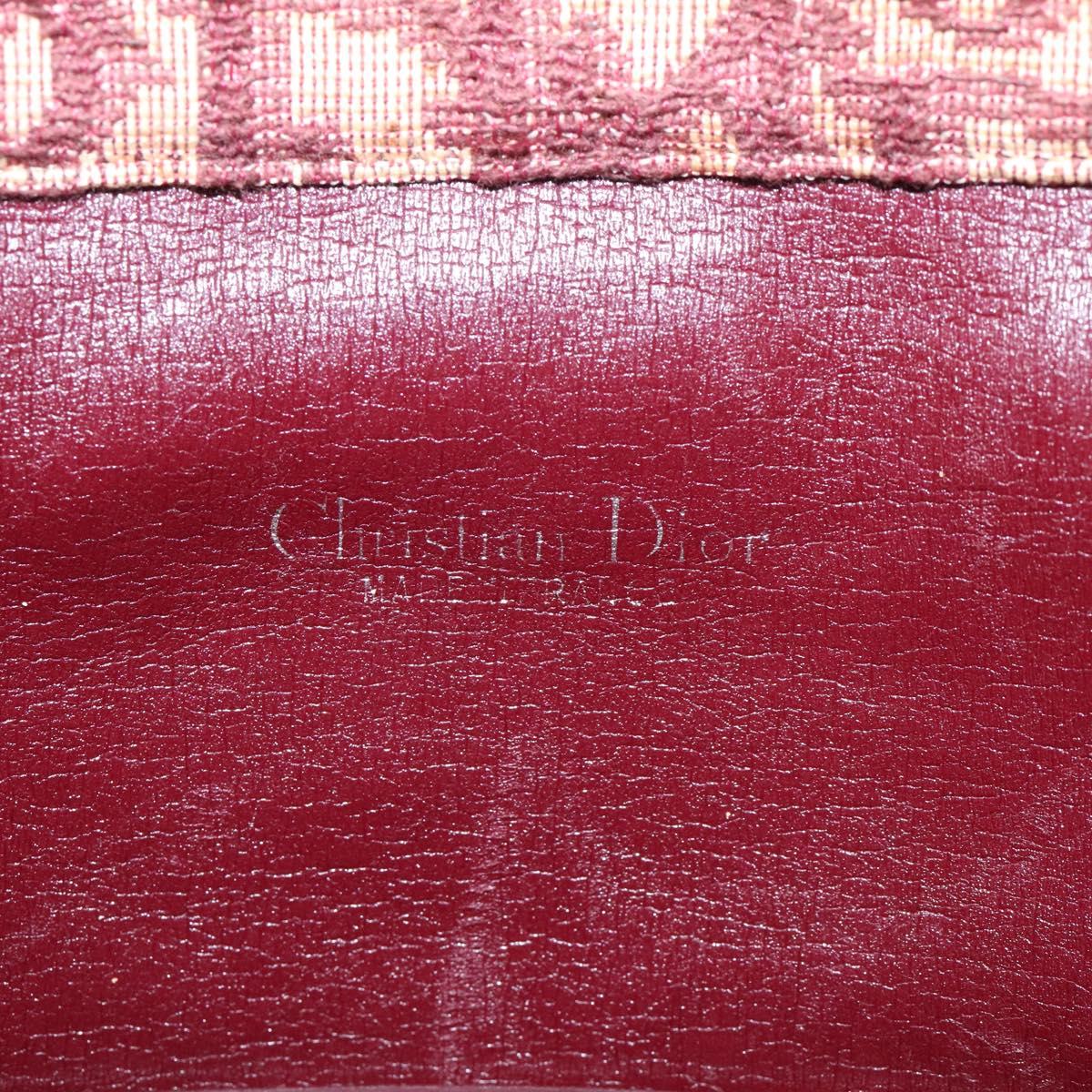 Christian Dior Trotter Canvas Hand Bag Red Auth 118028