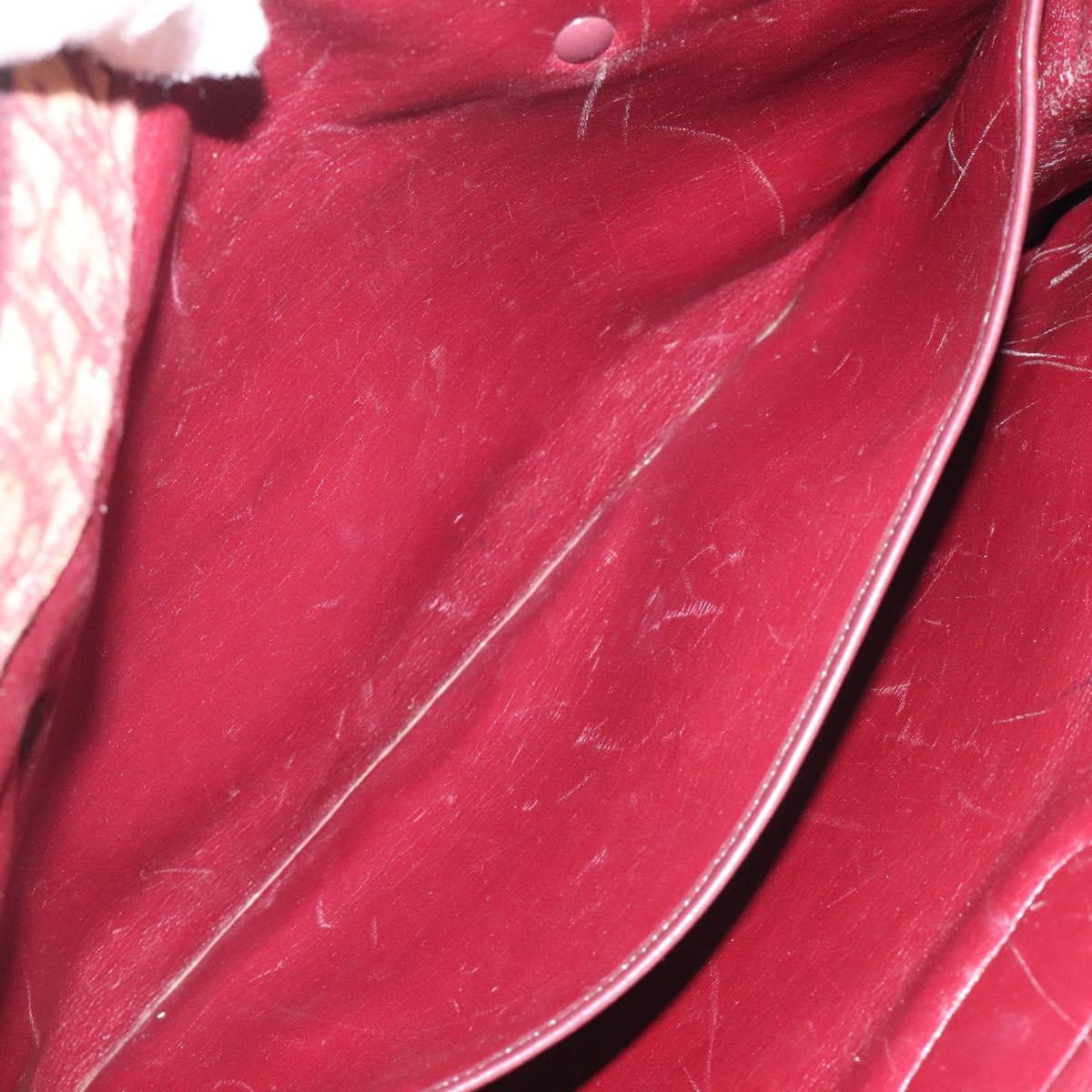 Christian Dior Trotter Canvas Hand Bag Red Auth 118028