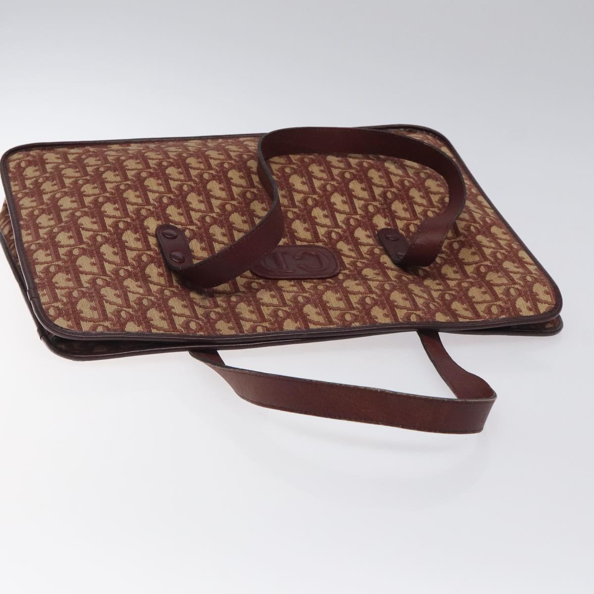 Christian Dior Trotter Canvas Hand Bag Red Auth 118028