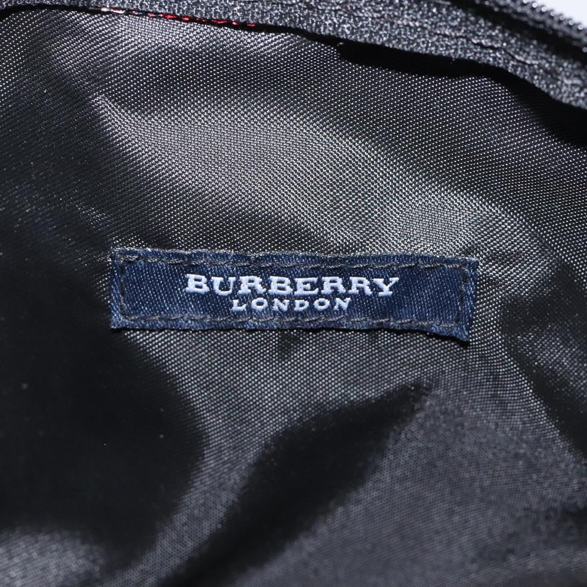 BURBERRY Nova Check Hand Bag Nylon Red Auth 118031