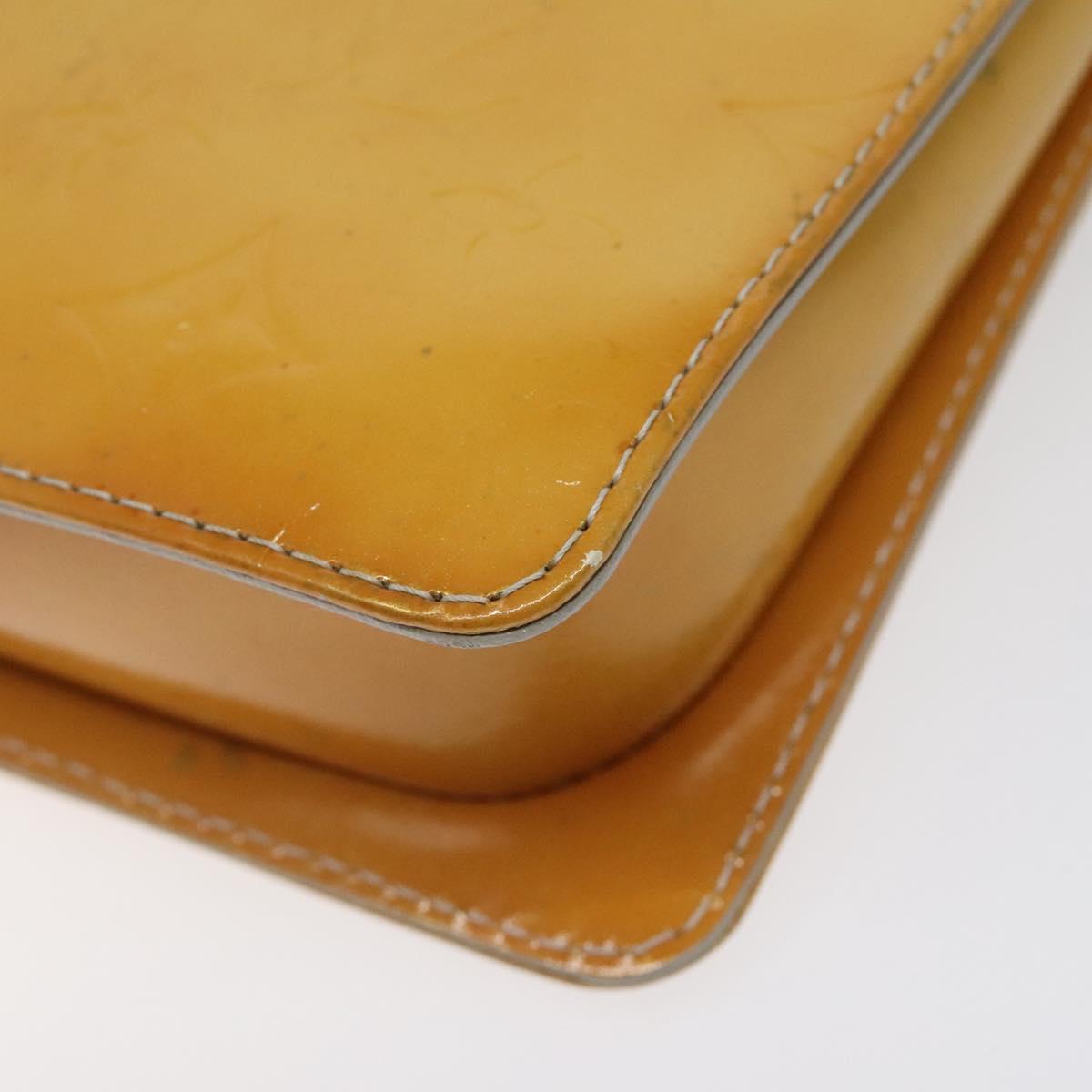 LOUIS VUITTON Monogram Vernis Motto Accessory Pouch Gris M91030 LV Auth 118033