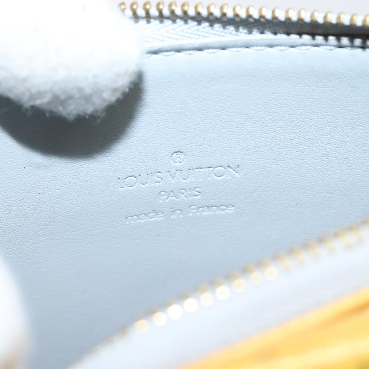 LOUIS VUITTON Monogram Vernis Motto Accessory Pouch Gris M91030 LV Auth 118033