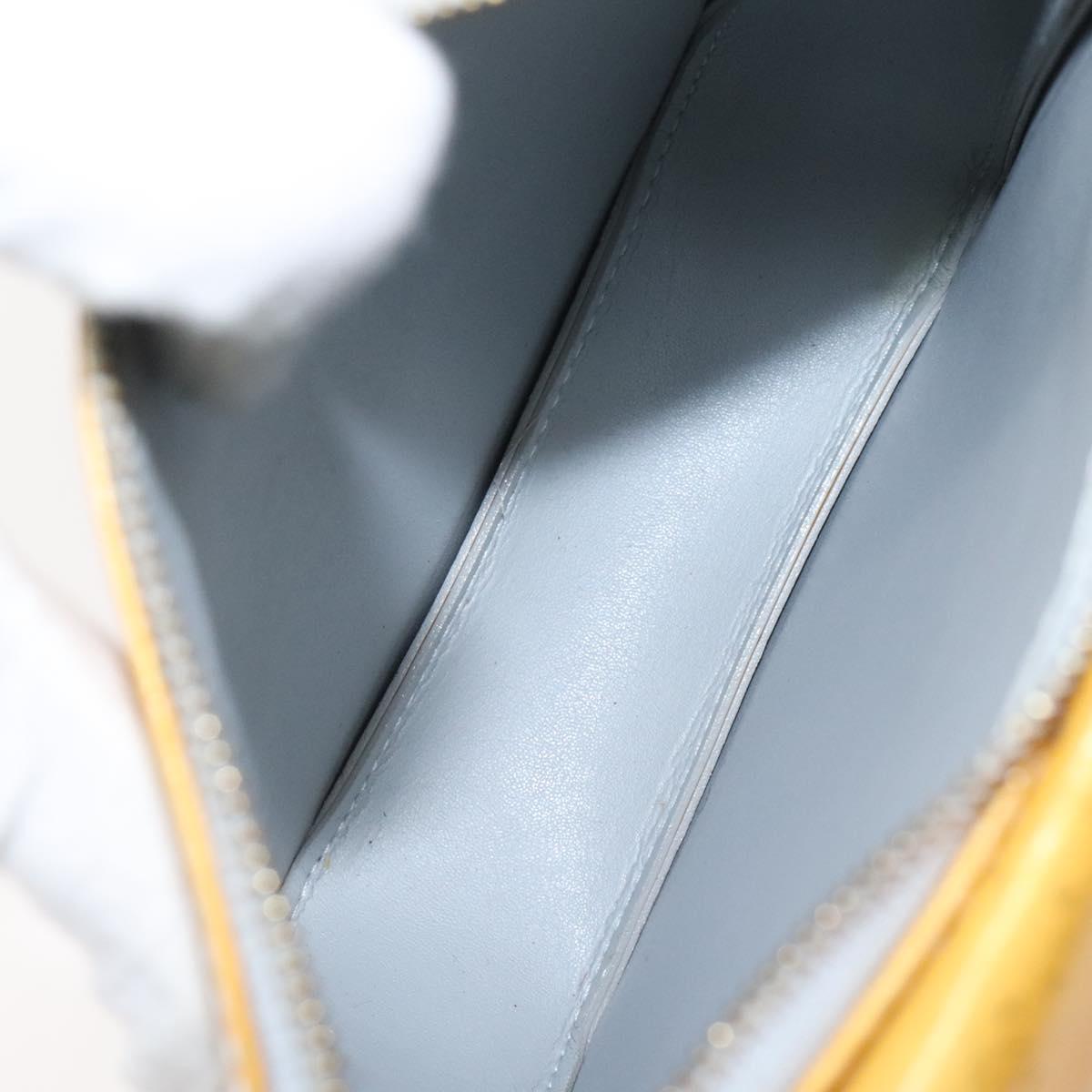 LOUIS VUITTON Monogram Vernis Motto Accessory Pouch Gris M91030 LV Auth 118033