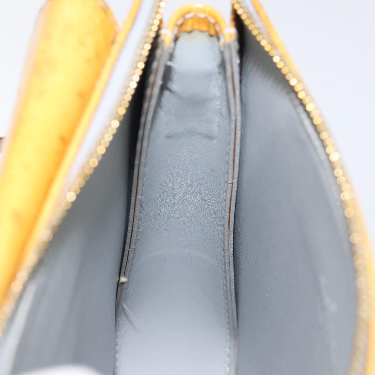 LOUIS VUITTON Monogram Vernis Motto Accessory Pouch Gris M91030 LV Auth 118033