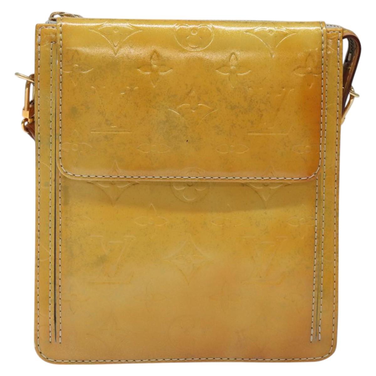 LOUIS VUITTON Monogram Vernis Motto Accessory Pouch Gris M91030 LV Auth 118033