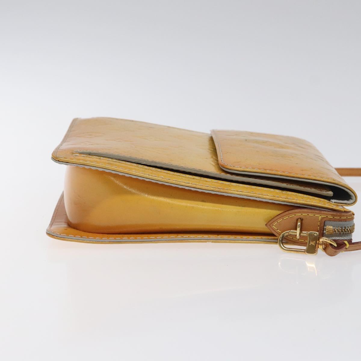 LOUIS VUITTON Monogram Vernis Motto Accessory Pouch Gris M91030 LV Auth 118033