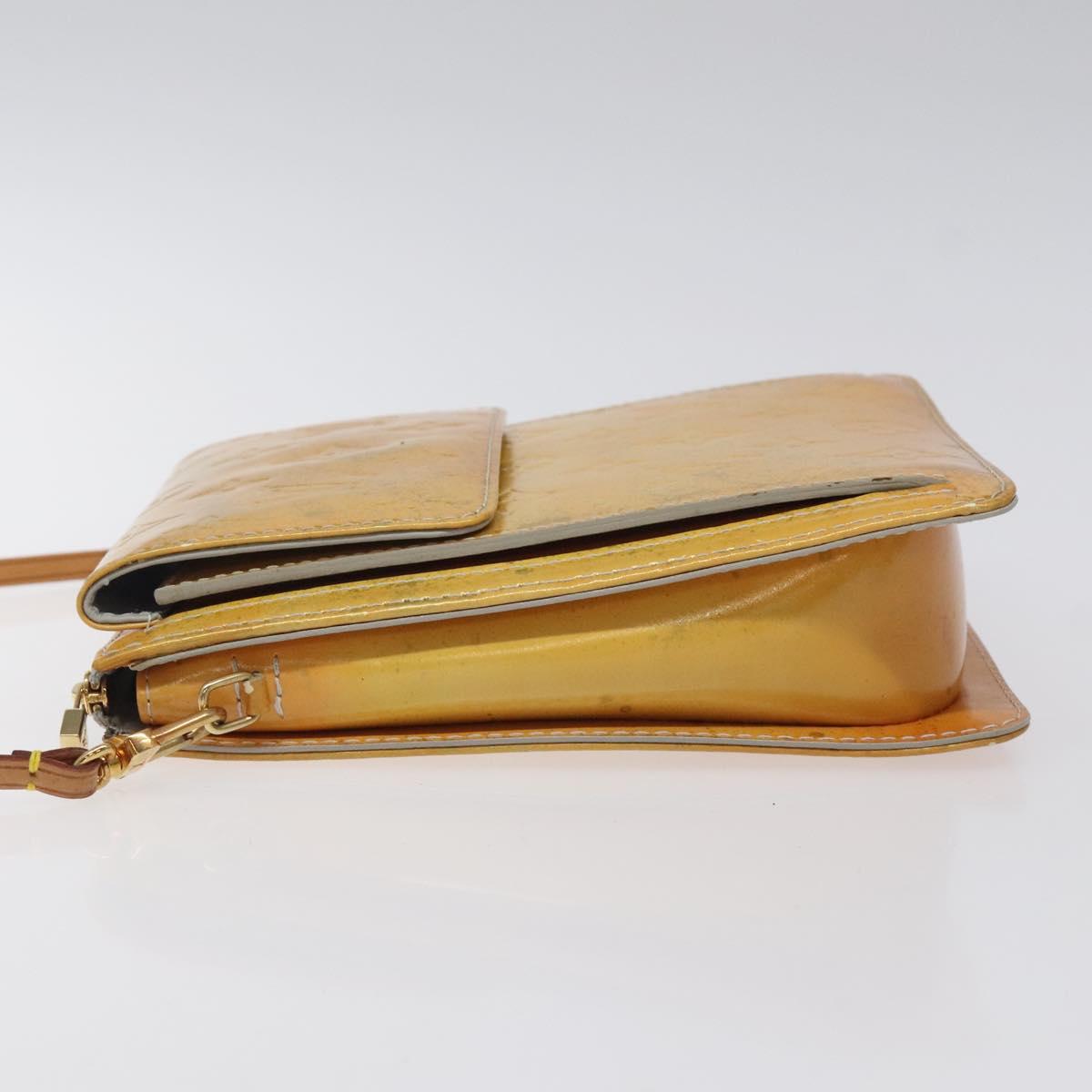 LOUIS VUITTON Monogram Vernis Motto Accessory Pouch Gris M91030 LV Auth 118033